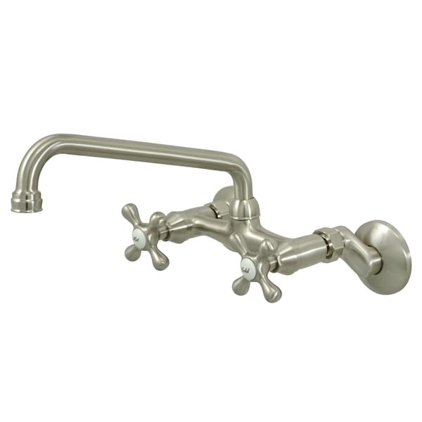 Kingston Brass KS200SN 6-Inch Adjustable Center Wall Mount Kitchen Faucet KS200SN - main